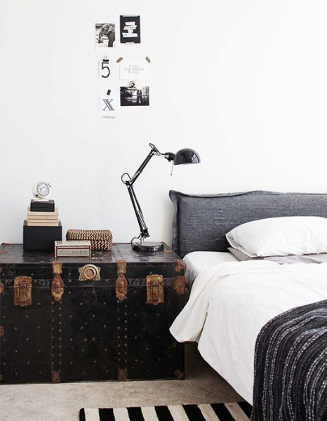 Пни, стулья, чемоданы: 28 альтернатив прикроватной тумбе