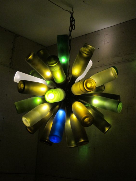 Поделки из стеклянных бутылок