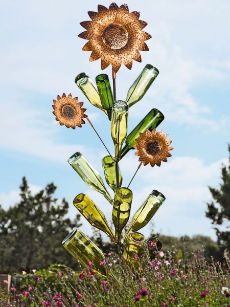 Поделки из стеклянных бутылок