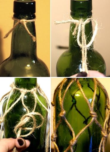 Поделки из стеклянных бутылок