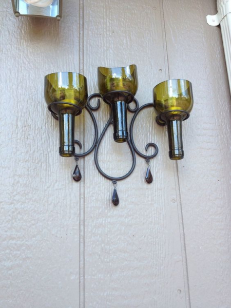 Поделки из стеклянных бутылок