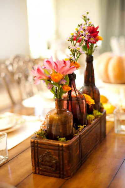 Поделки из стеклянных бутылок