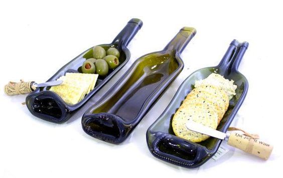 Поделки из стеклянных бутылок