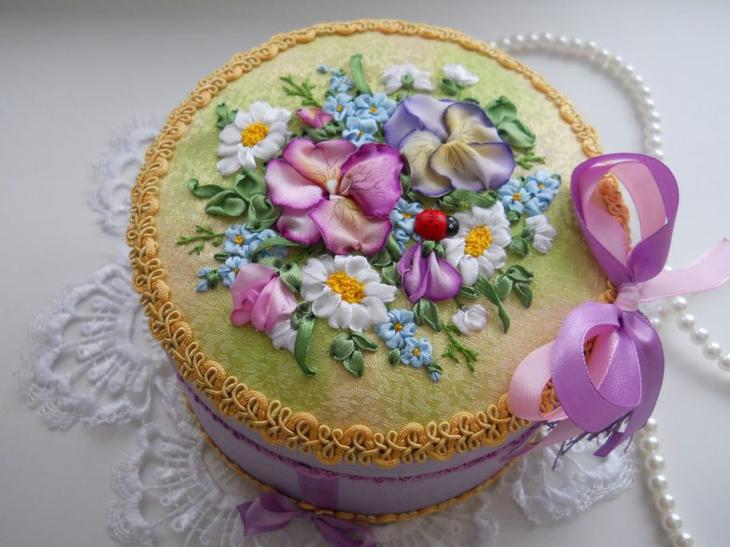 Вышивка лентами