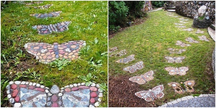 17 вдохновляющих идей использования пляжной гальки у себя на даче или во дворе