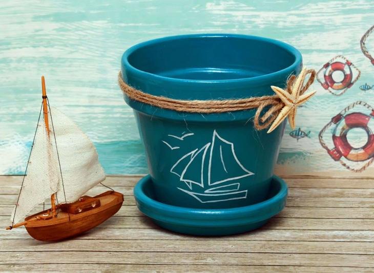 Декор горшков — фото идеи создания красивого оформления цветочных горшков