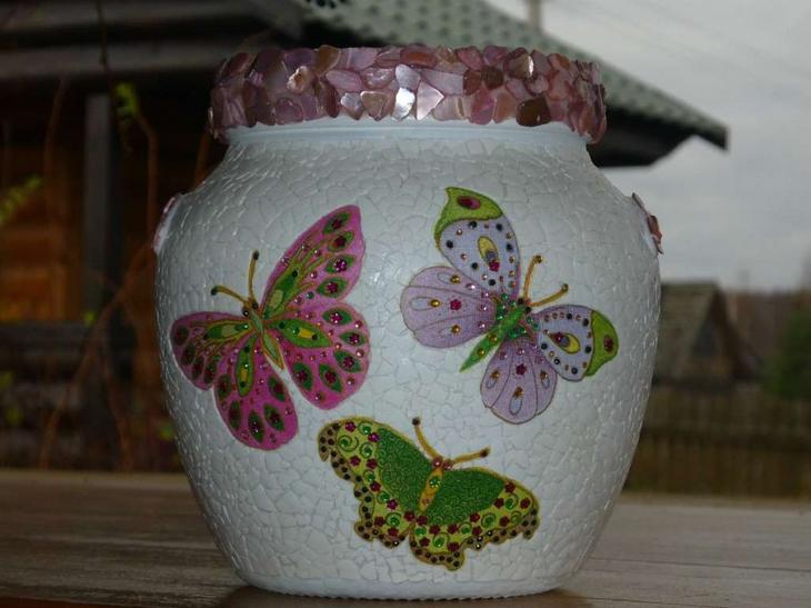 Декор горшков — фото идеи создания красивого оформления цветочных горшков