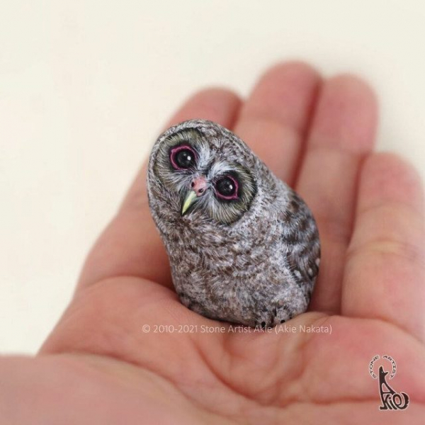 Художница оживляет камни, превращая их в очаровательных животных