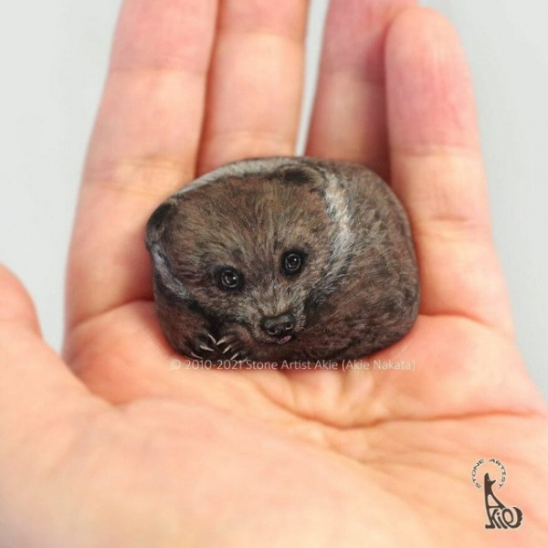 Художница оживляет камни, превращая их в очаровательных животных