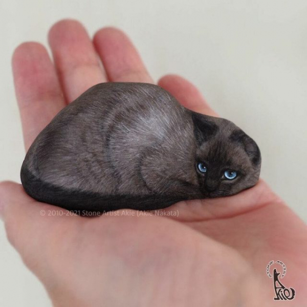 Художница оживляет камни, превращая их в очаровательных животных