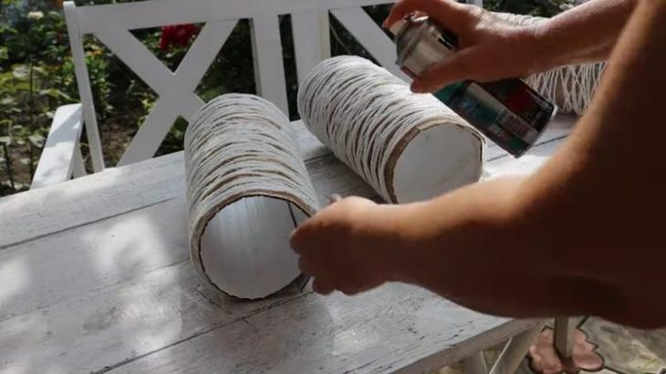 Модная вещь для интерьера из остатков пряжи и картона