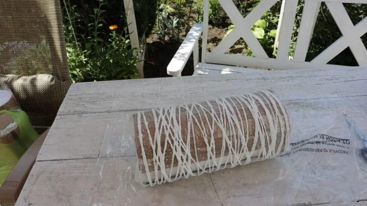 Модная вещь для интерьера из остатков пряжи и картона