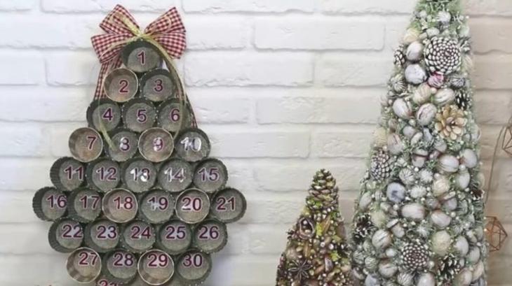 Новогодняя идея из картонных втулок