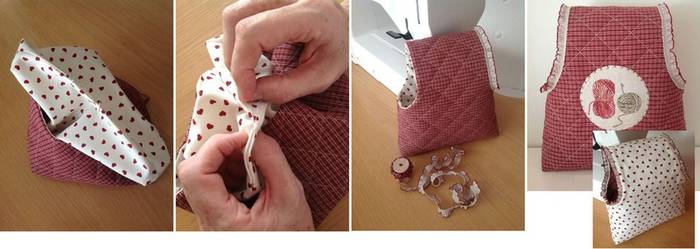 Сумочка-органайзер на руку для пряжи: подробный мастер-класс