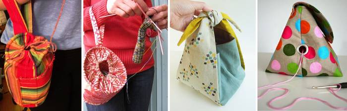 Сумочка-органайзер на руку для пряжи: подробный мастер-класс