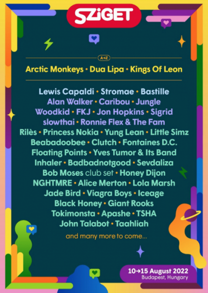 Венгерский фестиваль Sziget анонсировал первых участников. Спойлер: в числе прочих Arctic Monkeys и Дуа Липа
