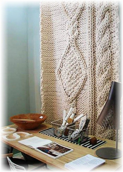 Вязаные изделия в интерьере
