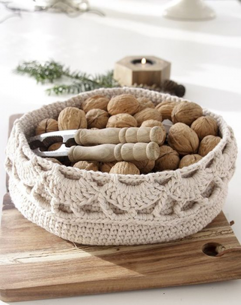Вязаные корзины, которые круто украсят интерьер и влюбят в себя с первого взгляда