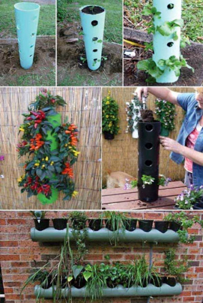 18 нестандартных идей применения ПВХ-труб на садовом участке