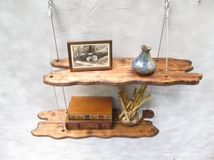 20 потрясающих полок из коряг, которые выглядят, как настоящие произведения искусства