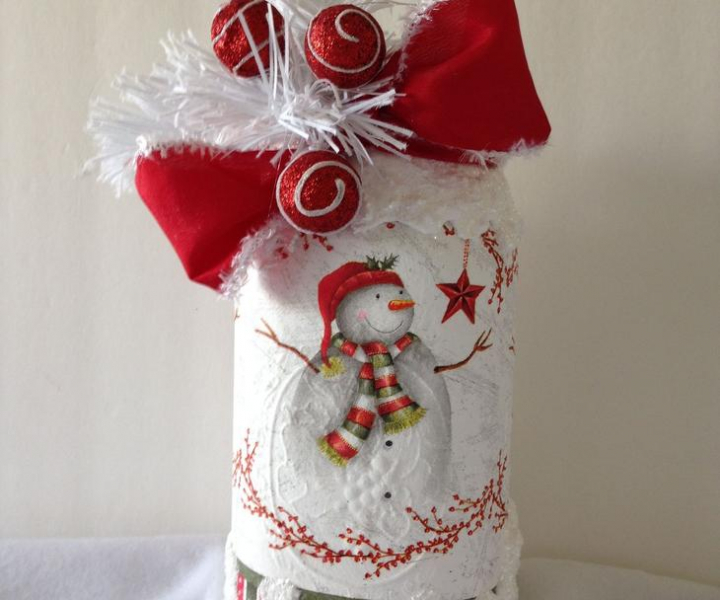 Декупаж стеклянной банки — мастер класс с пошаговой инструкцией