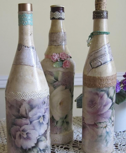 Декупаж стеклянной банки — мастер класс с пошаговой инструкцией