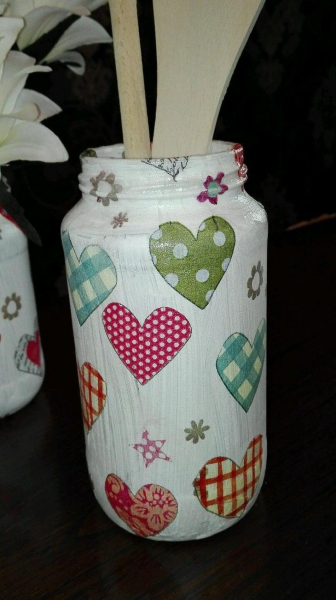 Декупаж стеклянной банки — мастер класс с пошаговой инструкцией