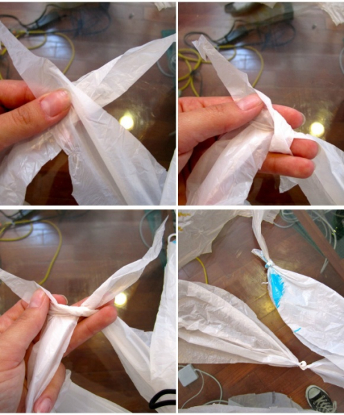 Мастер-класс по плетению корзинки из полиэтиленовых пакетов