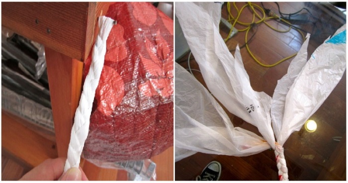 Мастер-класс по плетению корзинки из полиэтиленовых пакетов