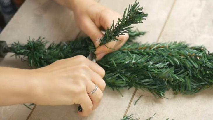 Новогодний декор из самой дешёвой ёлки