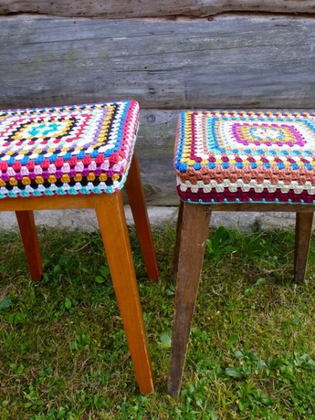 Оригинальное использование вязания в интерьере