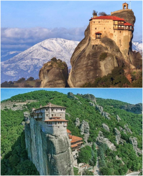 Парящие в воздухе: уникальные монастыри, расположенные на вершине причудливых скал
