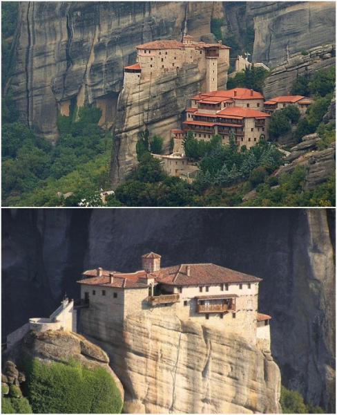 Парящие в воздухе: уникальные монастыри, расположенные на вершине причудливых скал