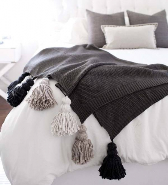 Тёплые пледы и покрывала своими руками — 33 идеи