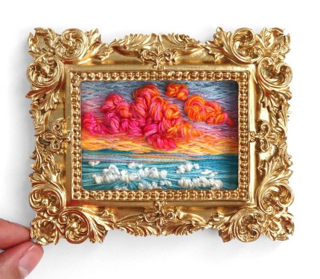 Вышитые пейзажи от Каролины Торрес