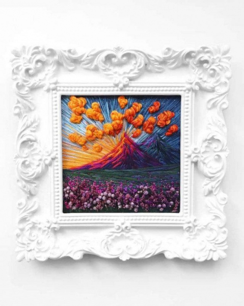 Вышитые пейзажи от Каролины Торрес