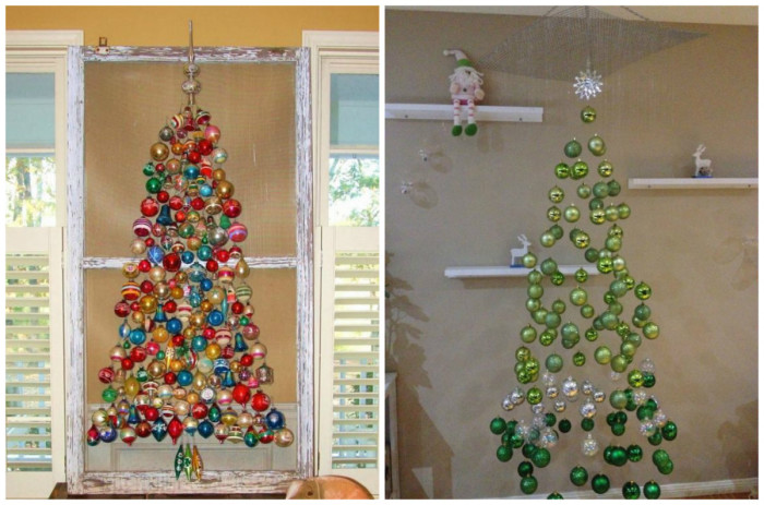 23 новогодние ёлки из подручных средств, не уступающие в своей красоте настоящим