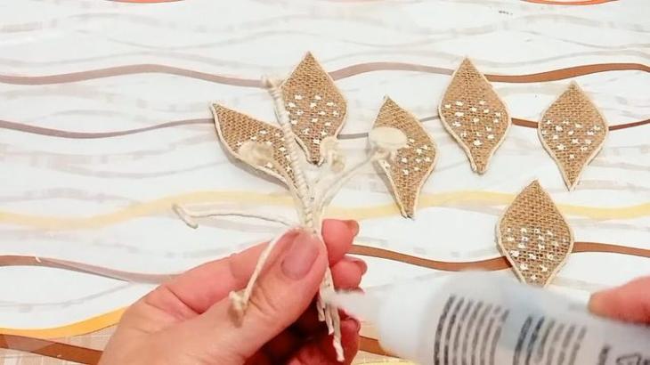 3D панно из мешковины и джута