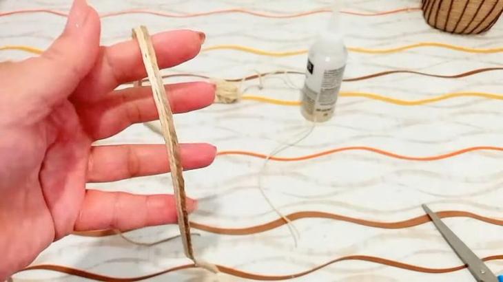 3D панно из мешковины и джута