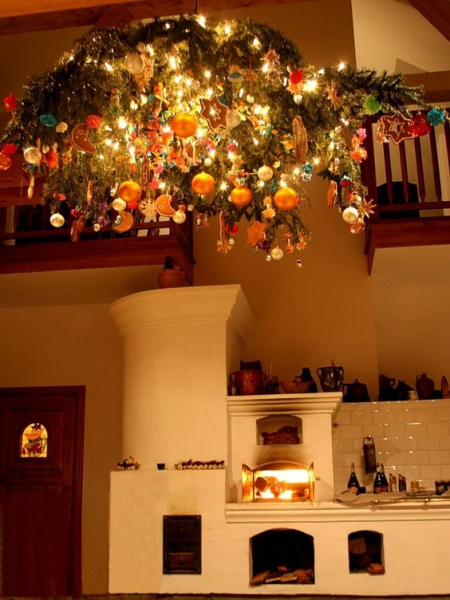 Новогодние ёлки вверх ногами