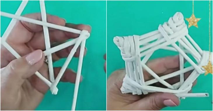 Объёмная новогодняя звёздочка из обычной бумаги