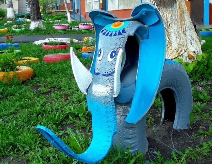 Поделки из шин — интересные и креативные идеи украшения сада и участка