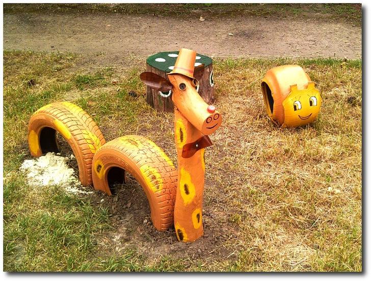 Поделки из шин — интересные и креативные идеи украшения сада и участка