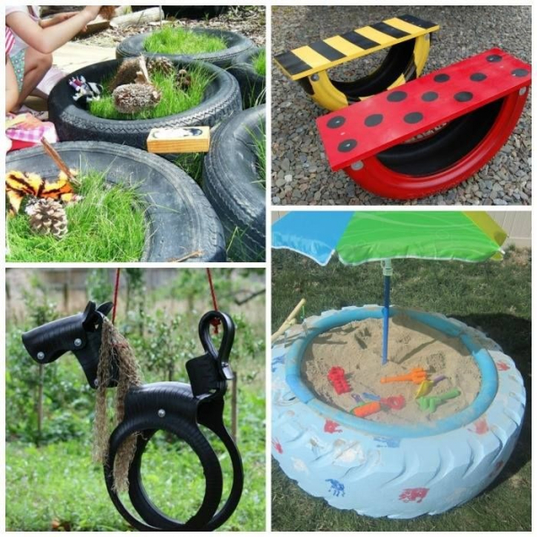 Поделки из шин — интересные и креативные идеи украшения сада и участка