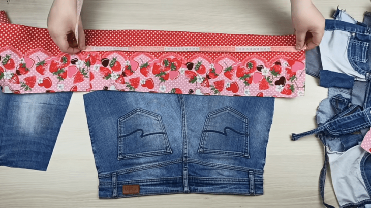 Полезная вещь для кухни из остатков джинсы