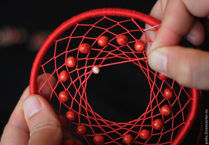 Пошаговая схема плетения ловца снов: 4 мастер-класса