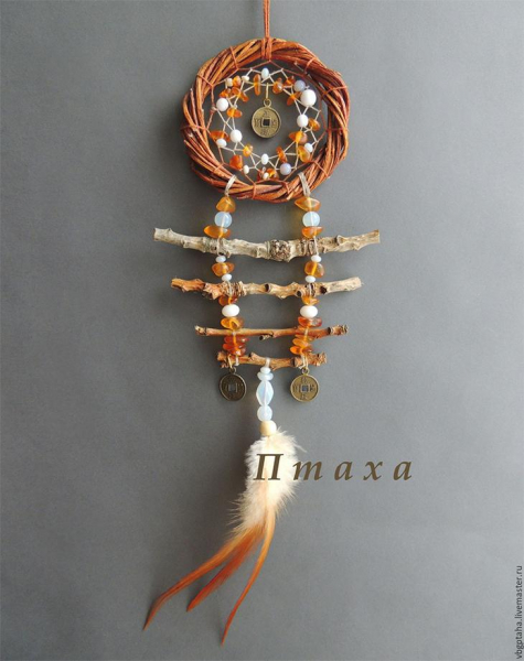 Пошаговая схема плетения ловца снов: 4 мастер-класса