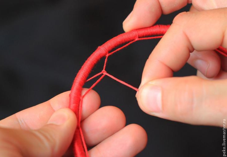 Пошаговая схема плетения ловца снов: 4 мастер-класса