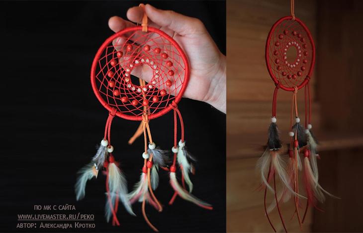 Пошаговая схема плетения ловца снов: 4 мастер-класса