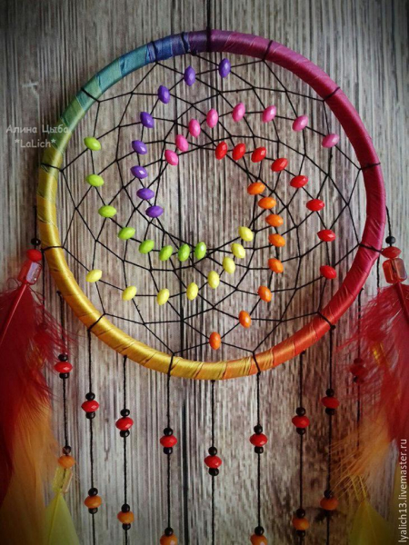 Пошаговая схема плетения ловца снов: 4 мастер-класса